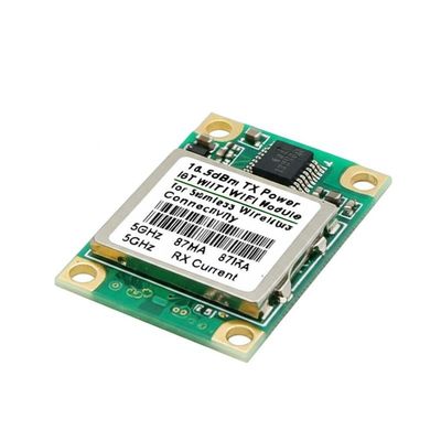 16.5dBm TX Power IoT WiFi Module for Seamless Wireless Connectivity 2.4GHz 380mA TX Current 5GHz 87mA RX Current