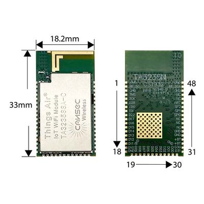 16.5dBm 1uA IoT Wifi Module CC3235 5Ghz Wifi Module TA3235SA-C
