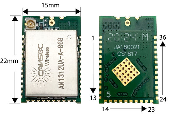 TI CC1312 IoT AES 256 Bits Sub GHz Module 434/470/868/915MHz 13dBm TX Power